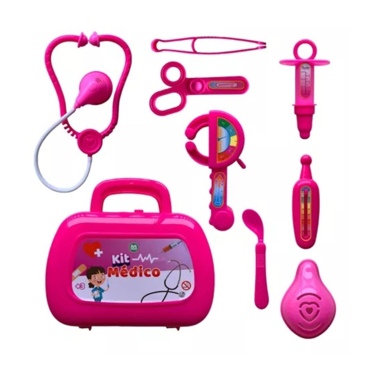 Brinquedo Kit Maleta Médico Infantil Rosa - Ark Toys Brinquedo Kit Maleta Médico Infantil Rosa - Ark Toys